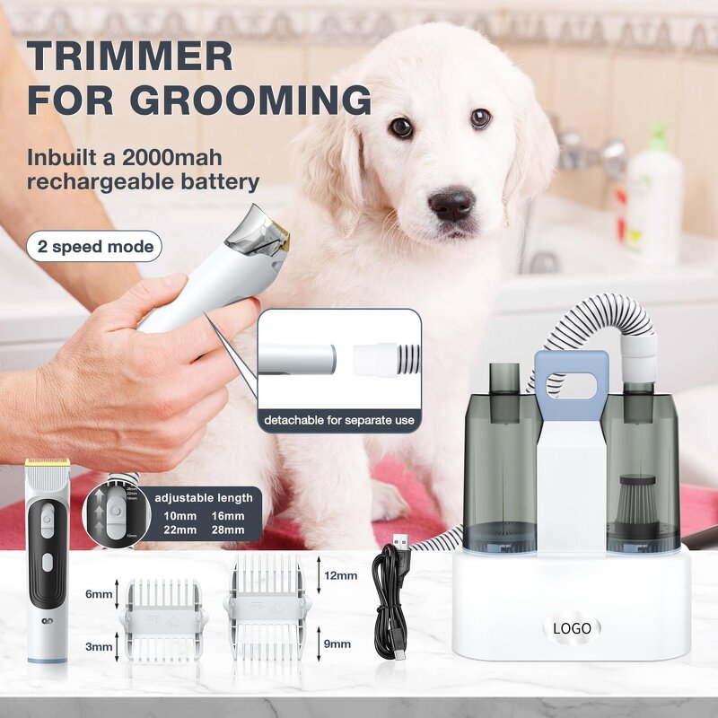 Pet Shedding Tool and Vacuum Kit Manufacturer - All in One Dog Clipper Dryer
