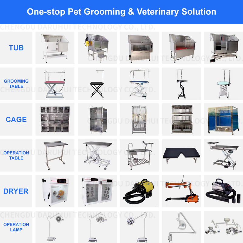 Stainless Steel Veterinary Cage Manufacturer - DRH Heavy Duty Multifunction 4-Door