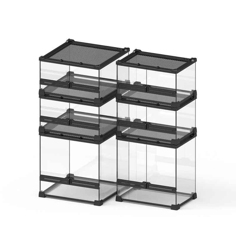 Tempered Glass Terrarium Manufacturer - DRH Customized Double Door Rainforest Tank