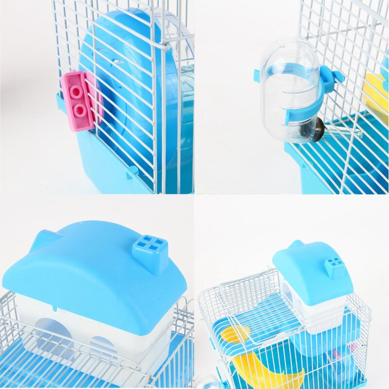Portable Hamster Cage Manufacturer - Small Castle Double Storey Villa with Cabin