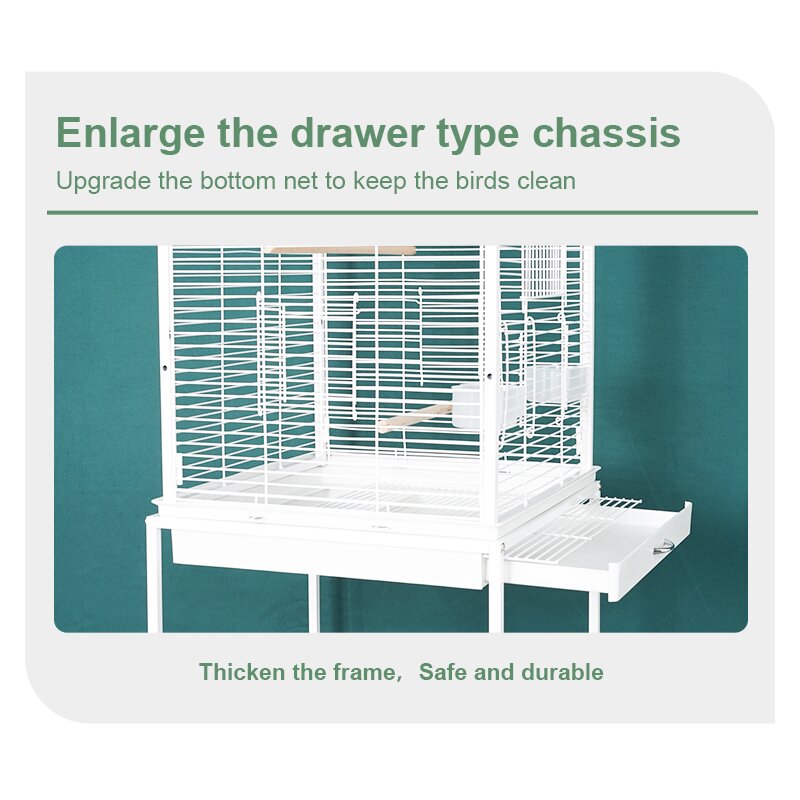 Extra Large Bird Cage Manufacturer - OKKPETS Wholesale Folding Wire Spray Painted