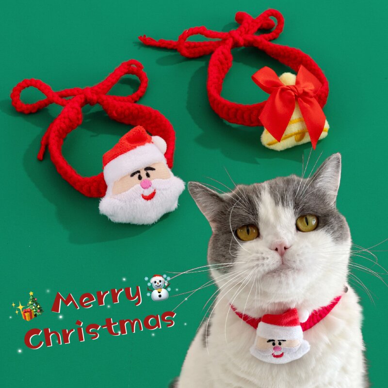Knitted Christmas Pet Set Manufacturer - 2025 New Design Scarf Hat INS Style