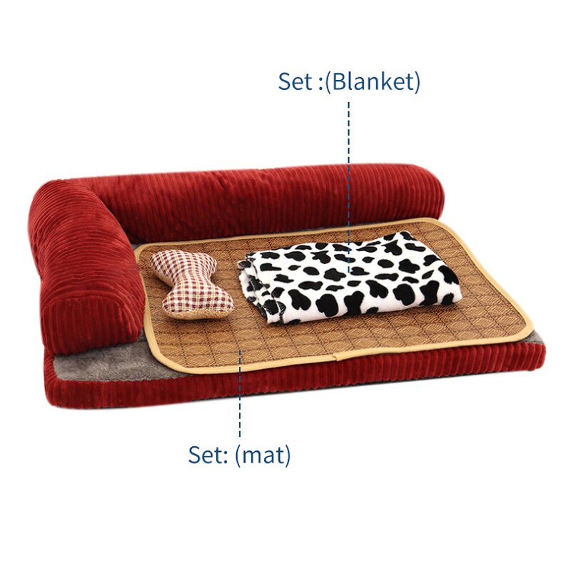 Eco-friendly Pet Bed Mats Manufacturer - Soft Comfortable Cloth Sofa Easy Cleaning