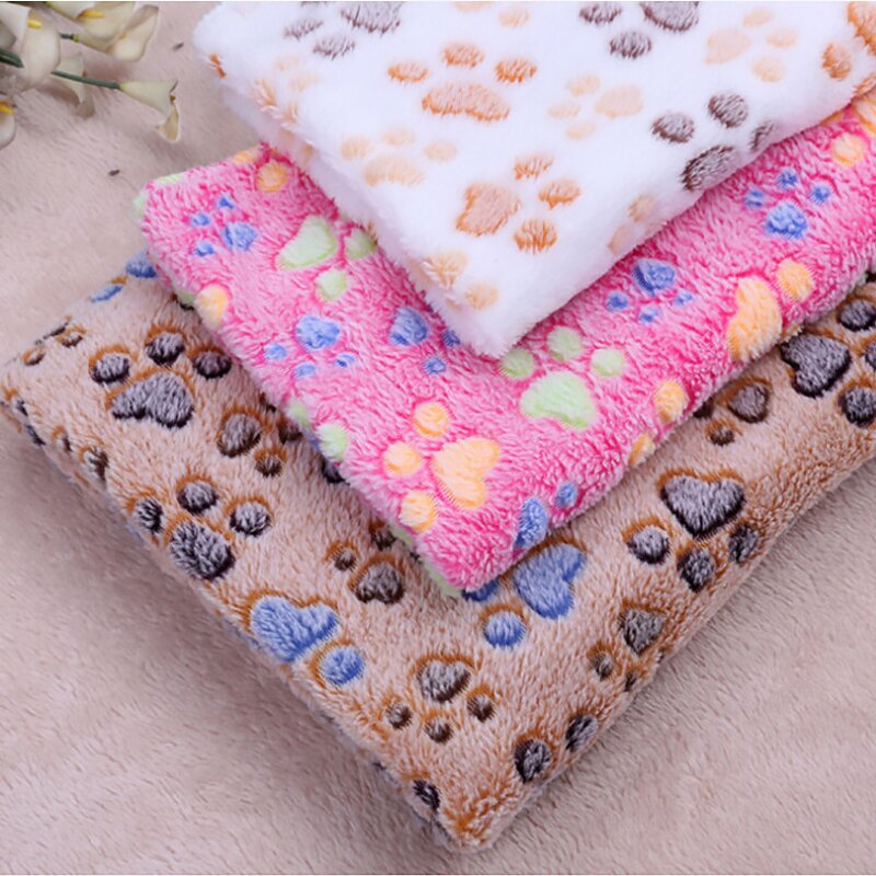 Pet Dog Bed Cushion Manufacturer - Wholesale Soft Warm Coral Velvet Paw Pattern