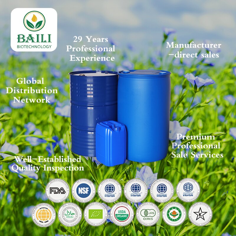 Flaxseed Oil Manufacturer - ALA 50% Cold Pressed Dietary Supplement