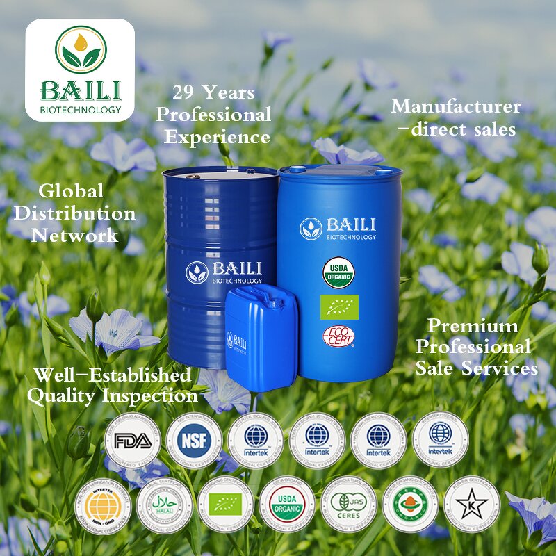 Flaxseed Oil Manufacturer - OEM/ODM 100% High Quality Cold Pressed Food Grade