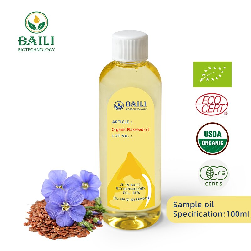 Flaxseed Oil Manufacturer - OEM/ODM 100% High Quality Cold Pressed Food Grade