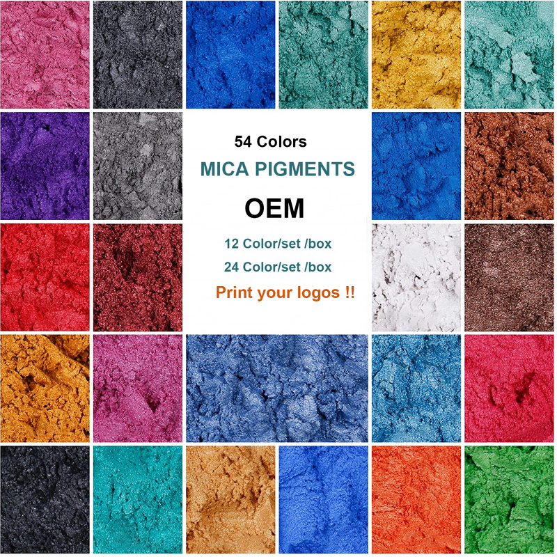 Mica Powder Set Manufacturer - 54 Colors Soap Making Cosmetic Resin Grade