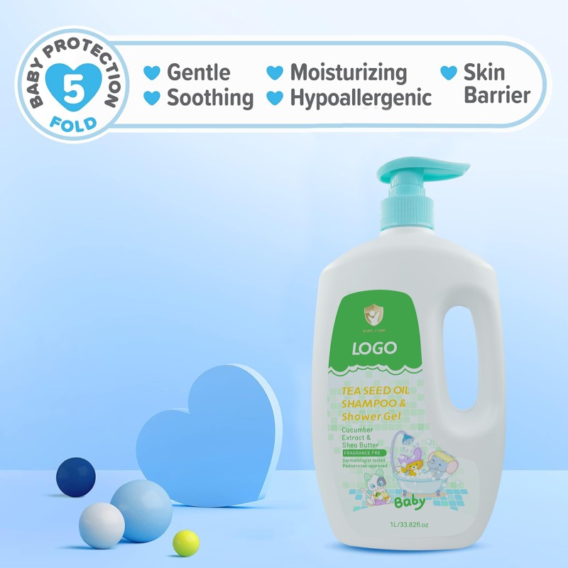 Baby 2-in-1 Shampoo Factory - Wholesale Natural Extract Pure Tea Seed Oil