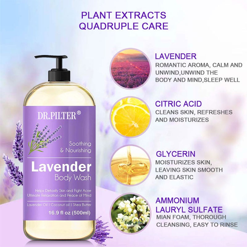 Body Wash Manufacturer - OEM Private Label Citric Acid Soothing Lavender