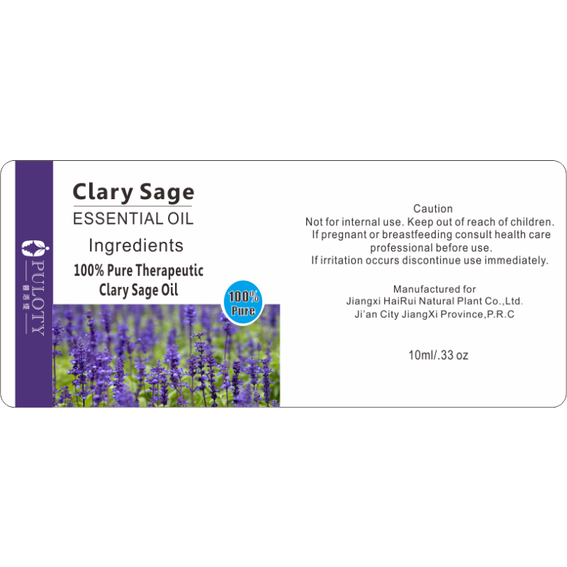 Clary Sage Essential Oil Manufacturer - Manufacturer Customized Label Light Yellow