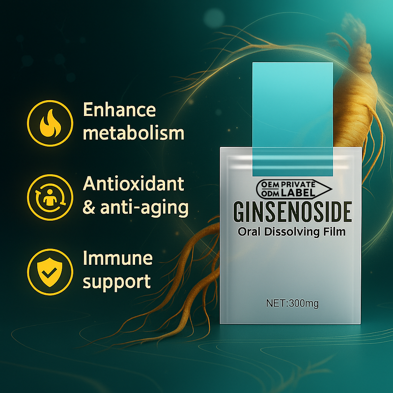 Ginsenoside Oral Film Supplier - Hot Sale OEM/ODM Premium Ginseng No Water