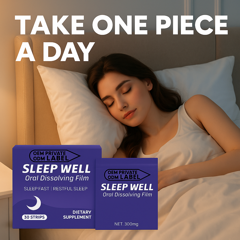 Melatonin Oral Film Factory - Hot Sale Label Free Breath Mint Sleep Aid