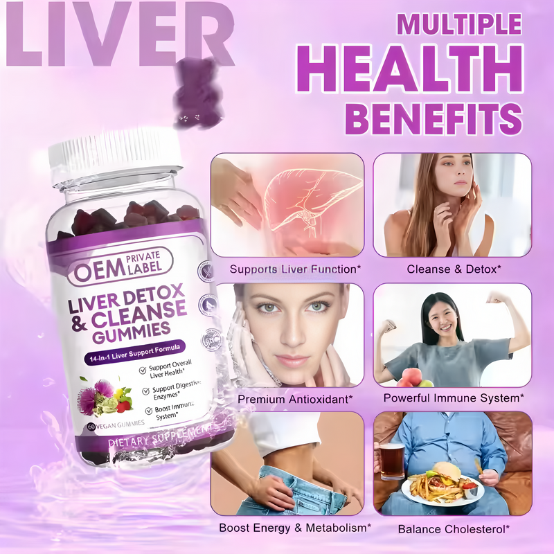 Liver Detox Gummies Factory - Vegetarian Natural Sugar Free Vitamin Gummies