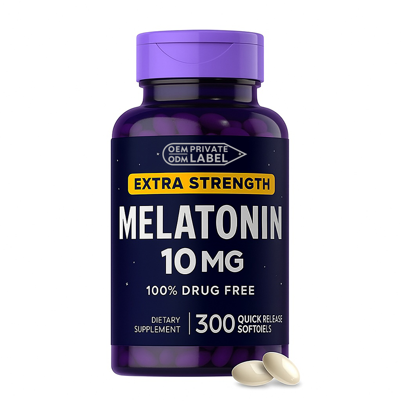 Melatonin Softgel Capsules Factory - 100% Natural for Better Sleep Adult Use