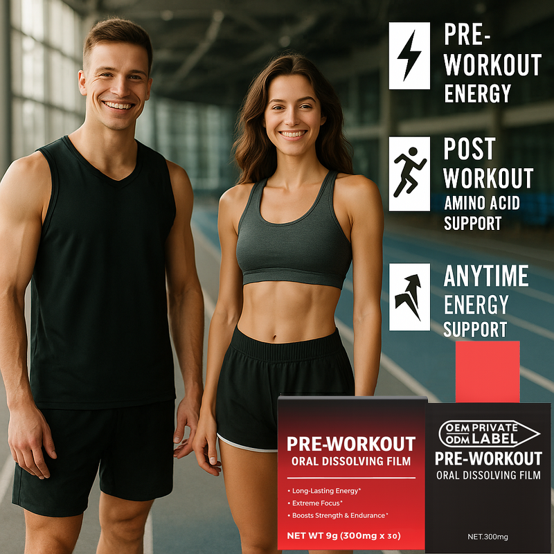 Oral Dissolving Film Supplier - Hot Sale Private Label Pre Workout Fast Recovery