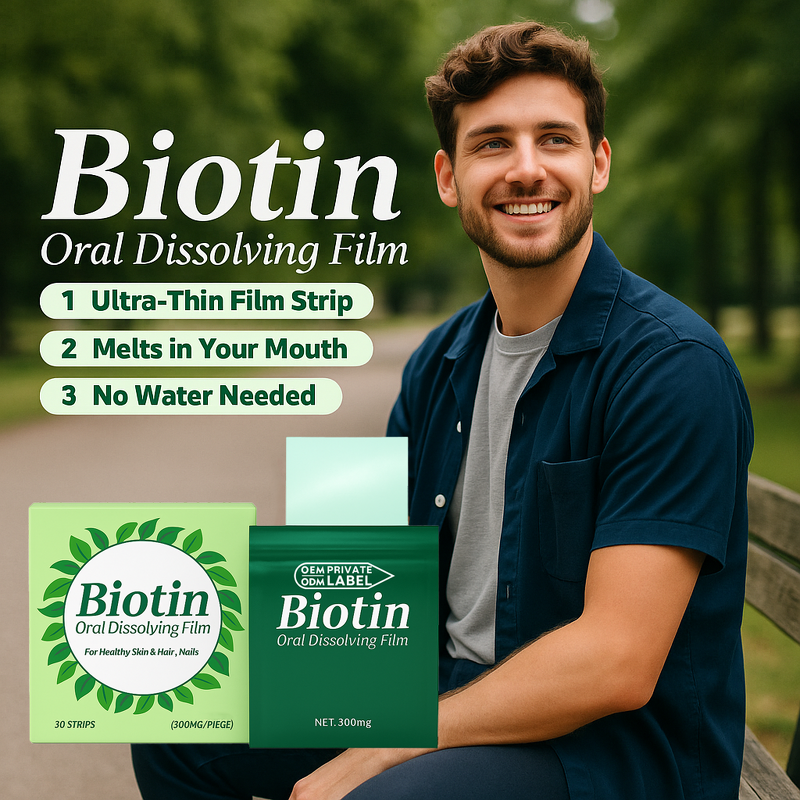Oral Dissolving Film Factory - Hot Sale Top Selling Biotin Supplement Candy