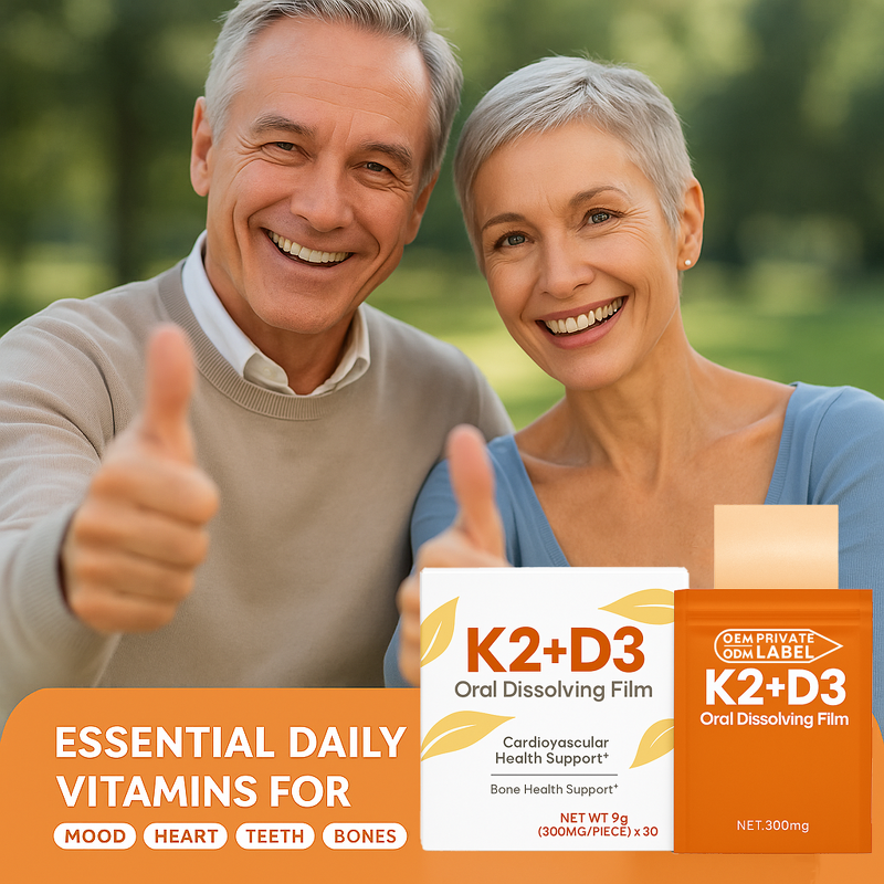 Oral Dissolving Strip Supplier - Factory Direct Supply Vitamin D3 K2 Bone