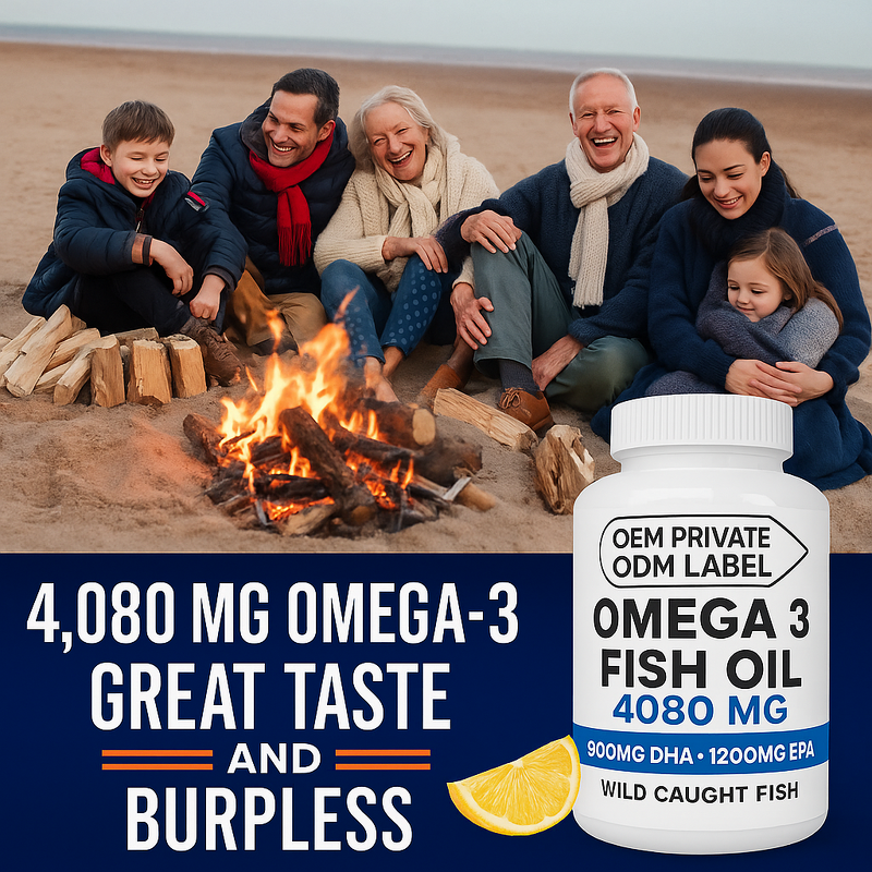Omega-3 Fish Oil Softgels Manufacturer - Private Label 100% Natural EPA DHA Support