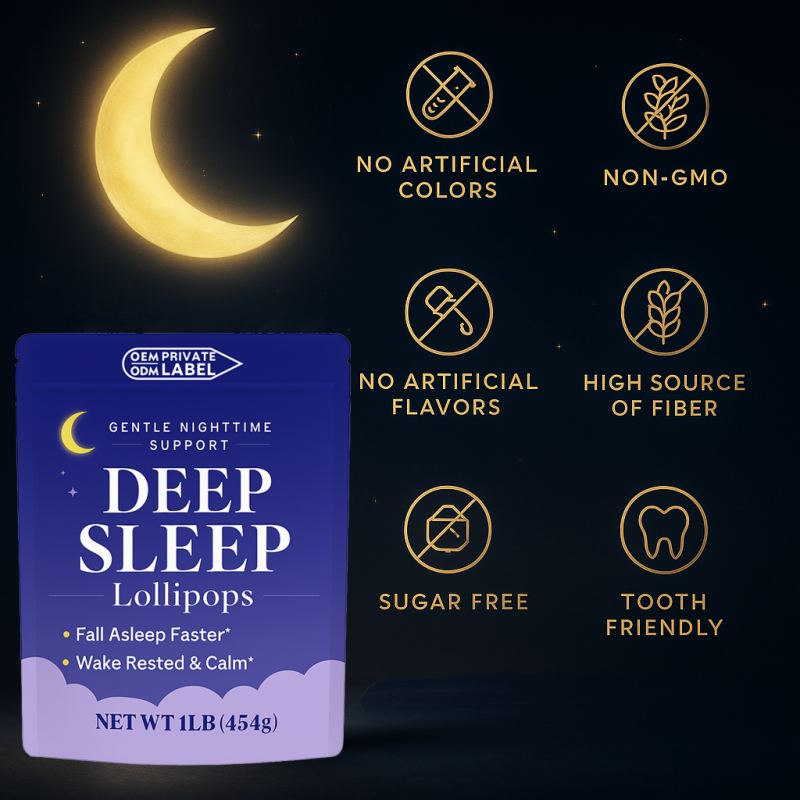 Melatonin Lollipop Factory - OEM/ODM Private Label Grape Flavor Sleep Aid