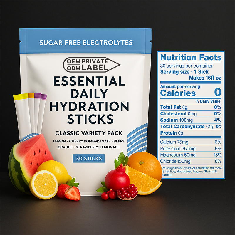 Electrolyte Powder Factory - Organic Fruit Liquid Hydration Packets Sugar Free