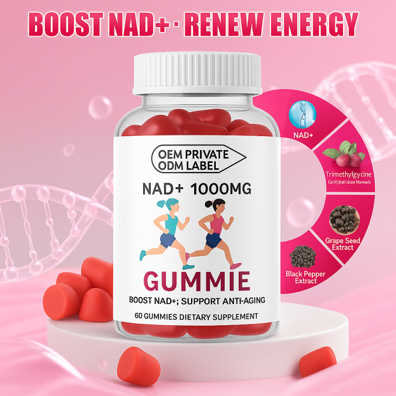 NAD+ Gummies Supplier - OEM Custom 1000mg NAD+ Supplement Sugar Free