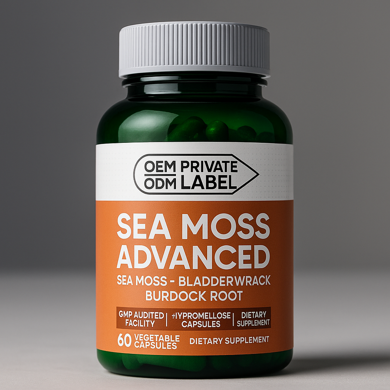 Sea Moss Plus Capsules Factory - Factory Supply Dietary Fiber Supplement Adults