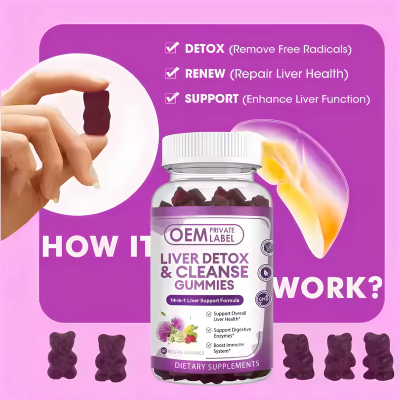 Liver Detox Gummies Factory - Vegetarian Natural Sugar Free Vitamin Gummies