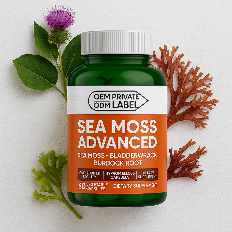 Sea Moss Plus Capsules Factory - Factory Supply Dietary Fiber Supplement Adults