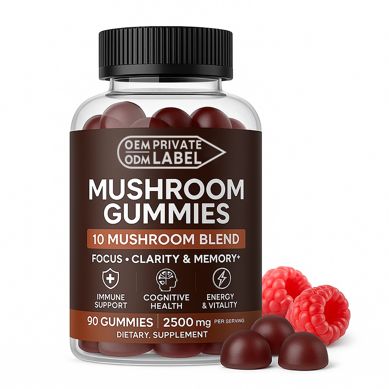 Mushroom Gummies Supplier - Organic Mushroom Complex Vegan Cordyceps Reishi