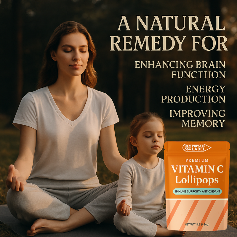 Vitamin C Lollipop Supplier - Hot Sale Private Label Vegan Heart-Shaped