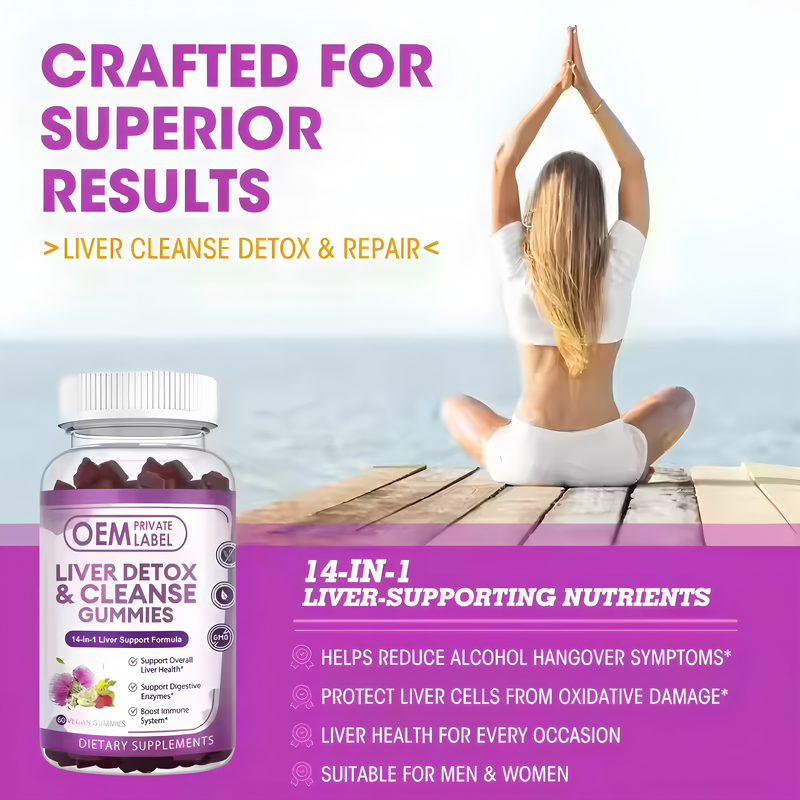 Liver Detox Gummies Factory - Vegetarian Natural Sugar Free Vitamin Gummies