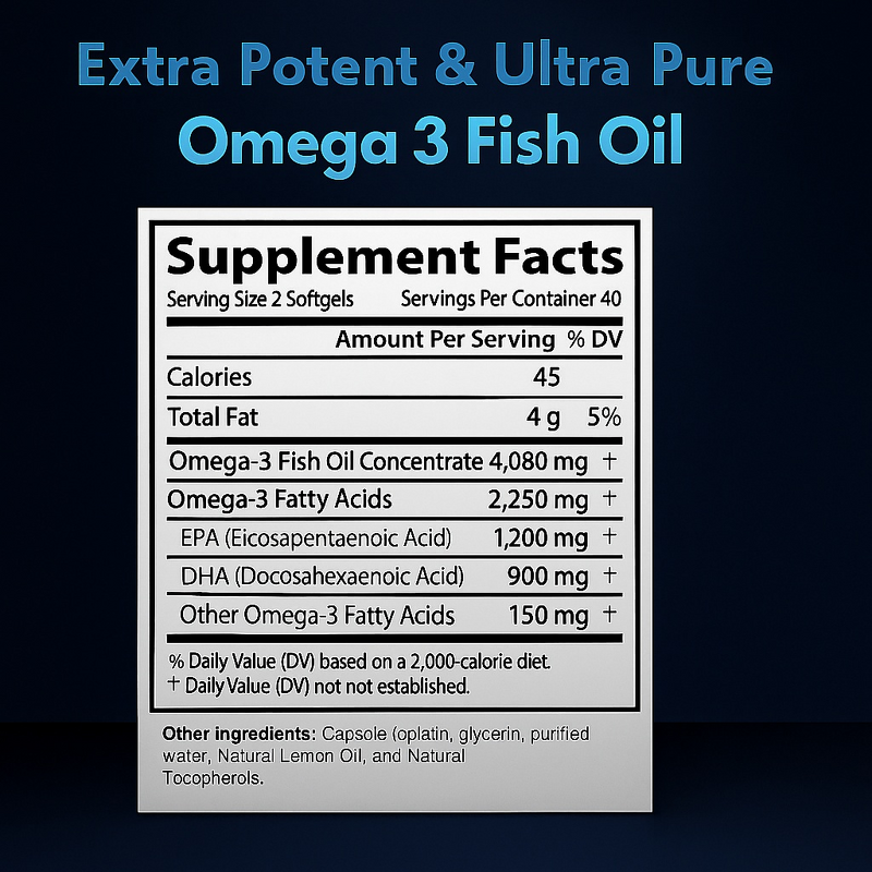 Omega-3 Fish Oil Softgels Manufacturer - Private Label 100% Natural EPA DHA Support