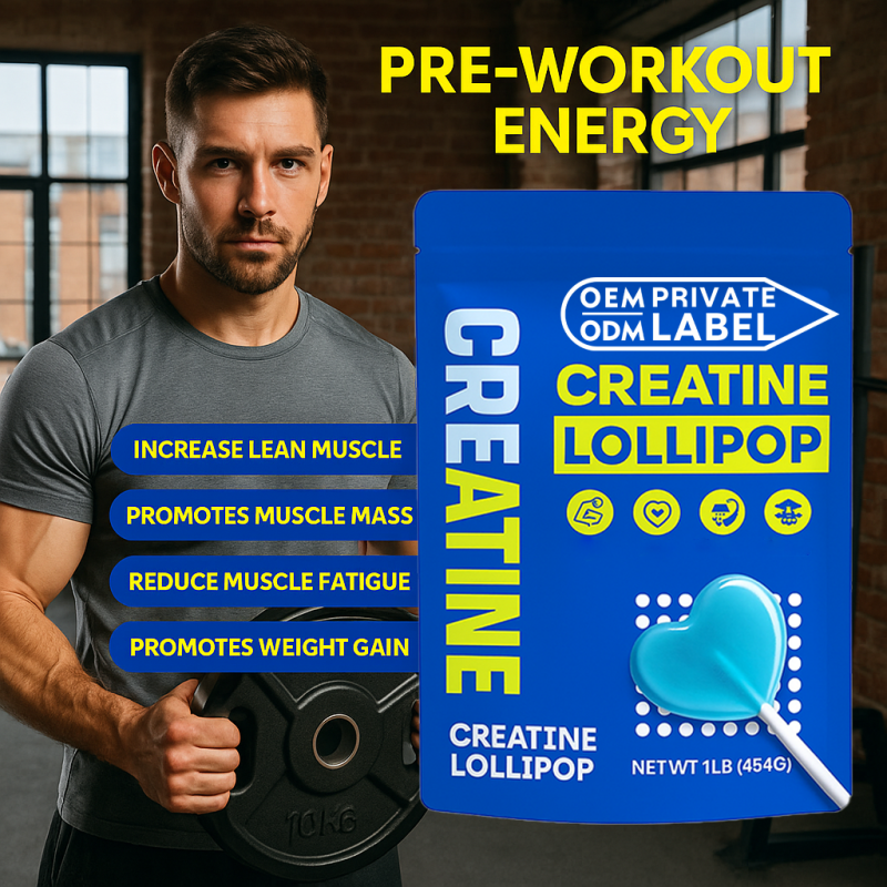 Creatine Monohydrate Lollipops Factory - Hot Sale Muscle Growth Energy Boost