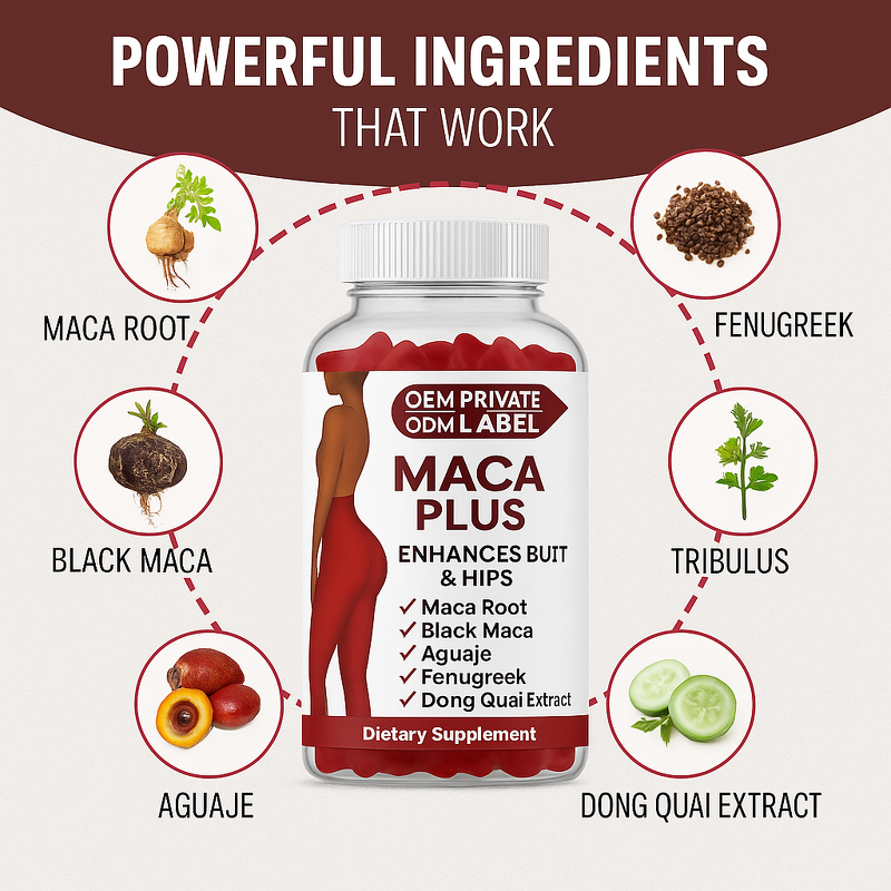 Butt Enlargement Gummies Manufacturer - OEM/ODM Maca Hips Power Energy Gummies