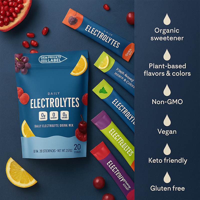 Electrolyte Powder Supplier - Organic Packets Energy Drink Keto Hydration Mix