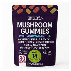 Mushroom Gummies Manufacturer - OEM Hot Sale Lion's Mane Ashwagandha Energy