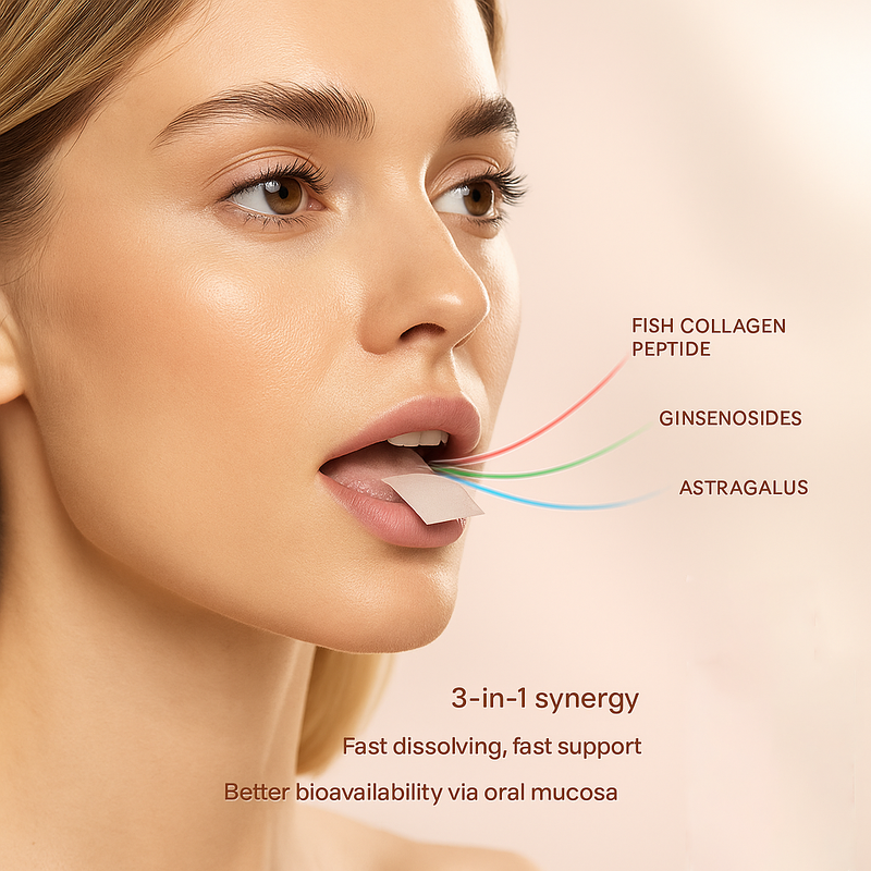 Oral Dissolving Film Factory - Hot Sale Women's Energy Beauty Skin Brightening