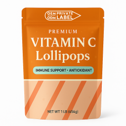 Vitamin C Lollipop Supplier - Hot Sale Private Label Vegan Heart-Shaped