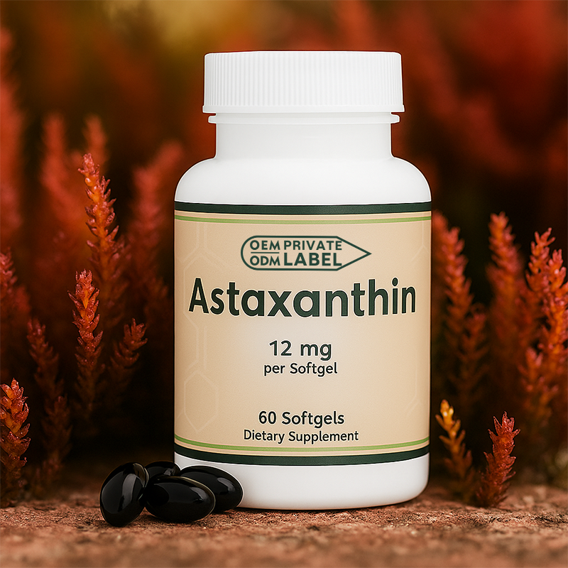 Astaxanthin Softgel Capsules Manufacturer - High Quality Natural Muscle Growth ISO