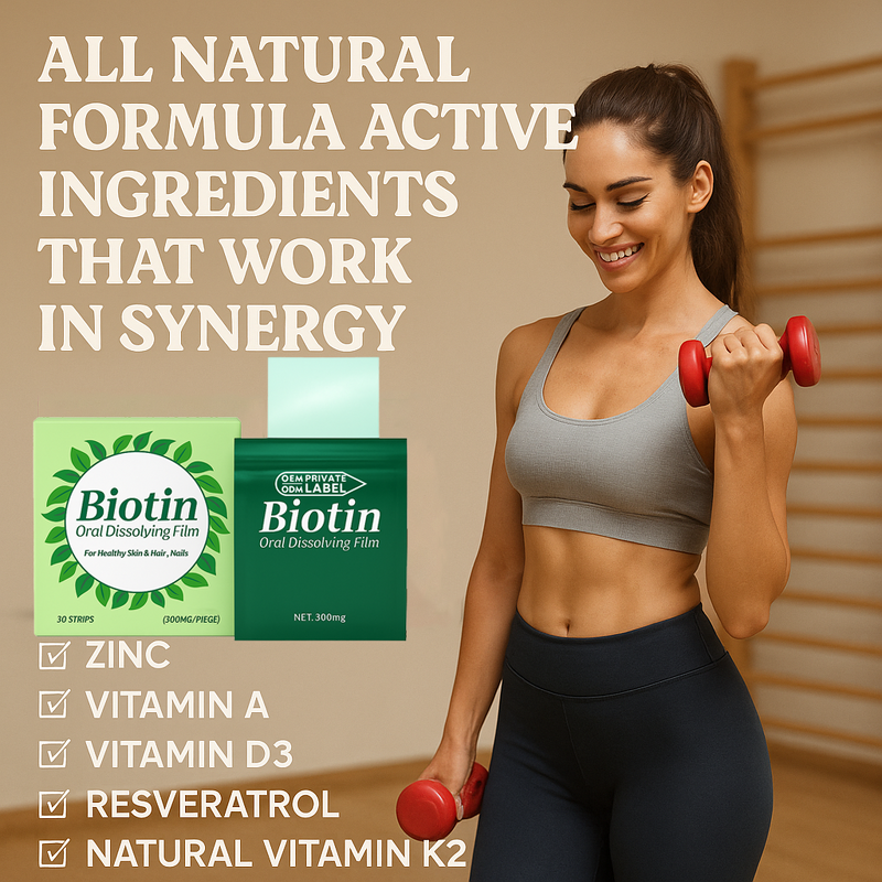 Oral Dissolving Film Factory - Hot Sale Top Selling Biotin Supplement Candy