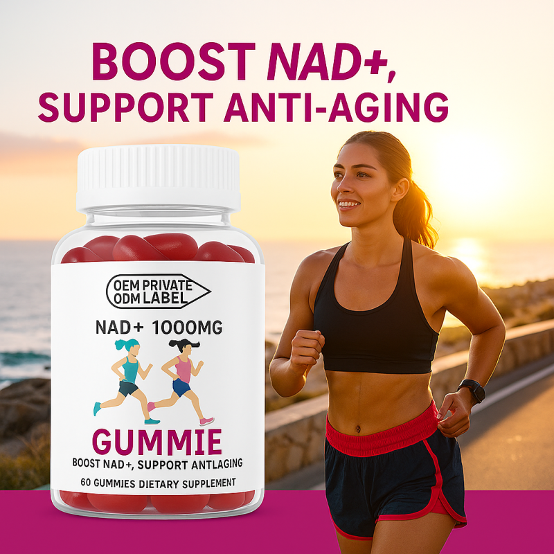 NAD+ Gummies Supplier - OEM Custom 1000mg NAD+ Supplement Sugar Free