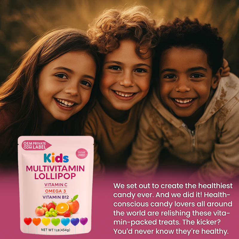 Vitamin Lollipop Manufacturer - Hot Sale OEM Dietary Supplement for Kids