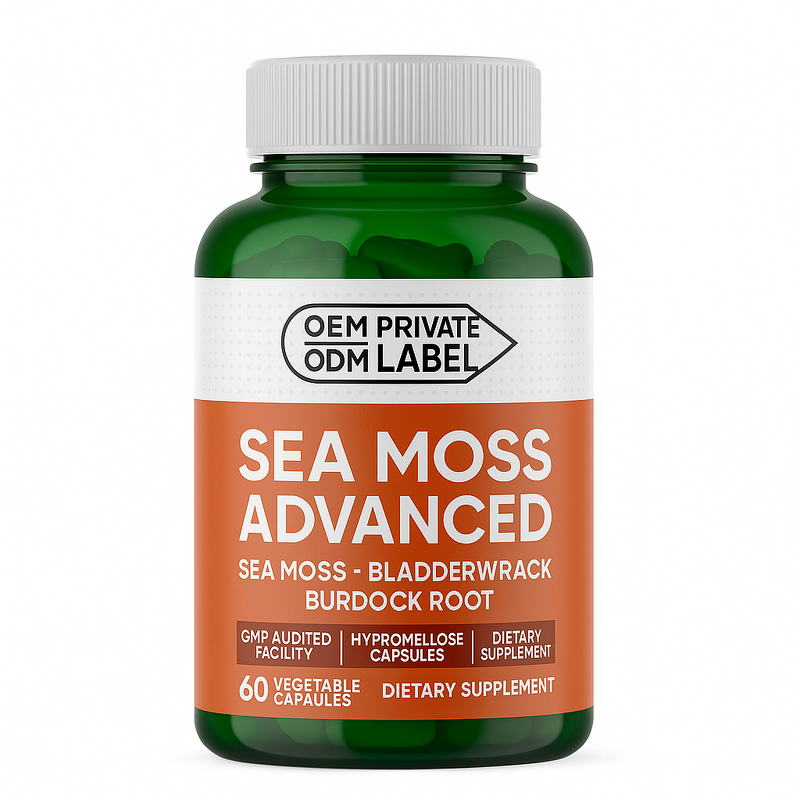 Sea Moss Plus Capsules Factory - Factory Supply Dietary Fiber Supplement Adults
