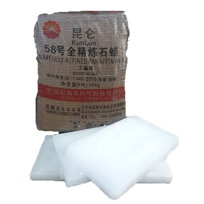 Paraffin Wax Manufacturer - Factory Price Fully Semi-refined 58/60/62 Kunlun Oil