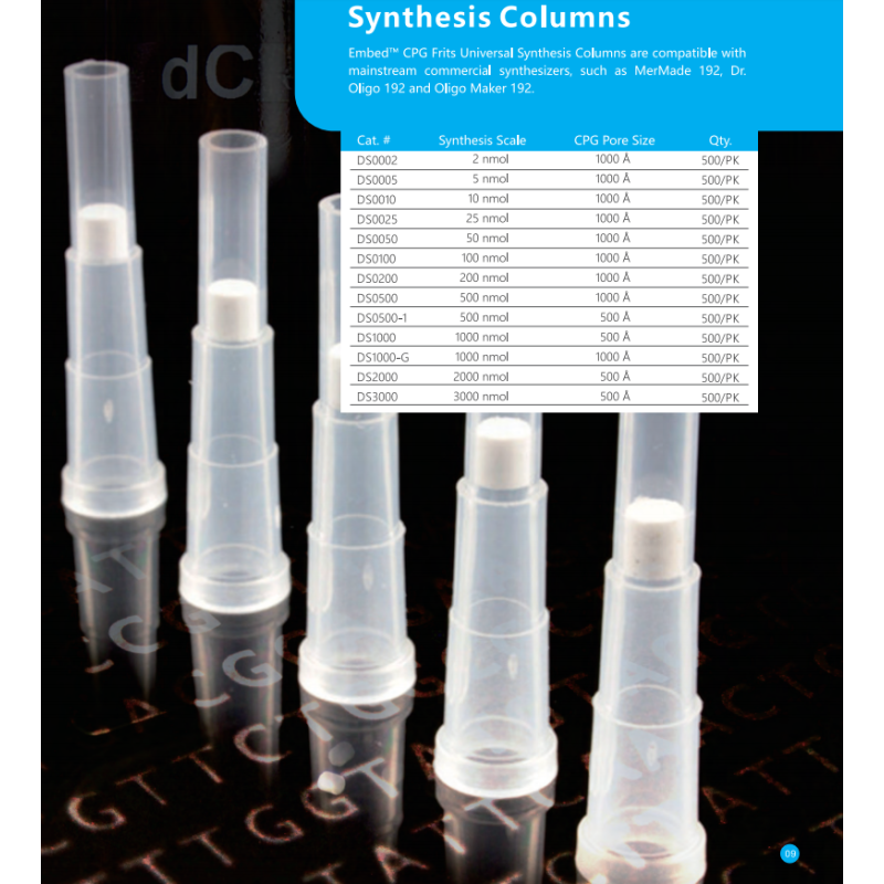 Embed Cpg Frits Universal Oligo Synthesis Columns