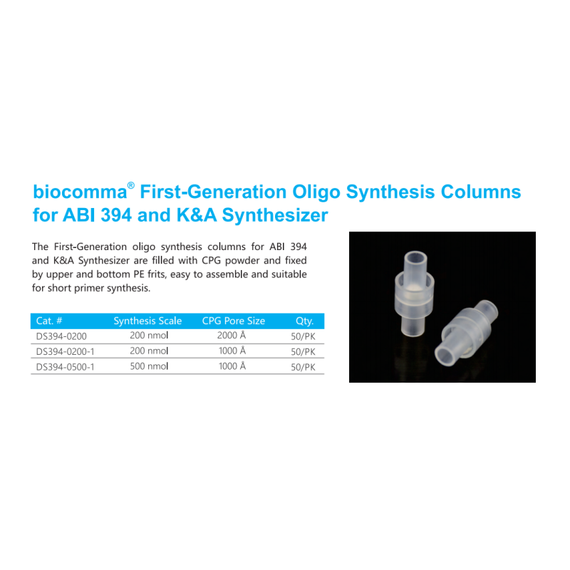 Polypropylene PP Columns with Frits Oligo Synthesis Columns