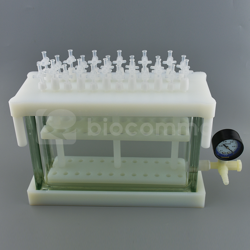 Biocomma  24 Hole Solid Liquid Extraction Equipment Spe Vacuum Manifold Solid Phase Extraction Unit