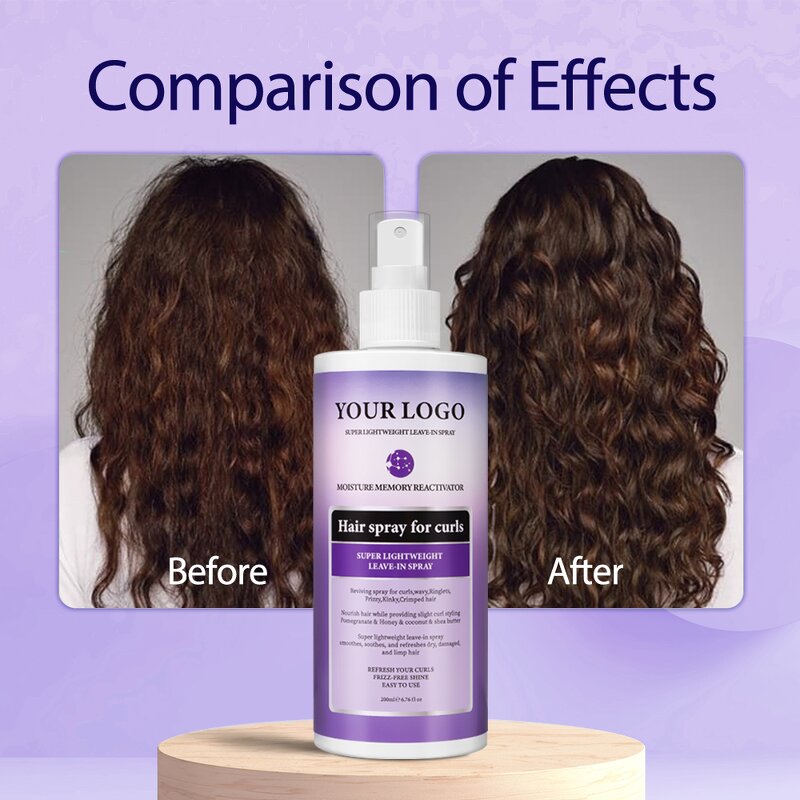 Hair Curls Care Spray Manufacturer - Create Own Logo Hydrating Nourish Repair Styling All Curly