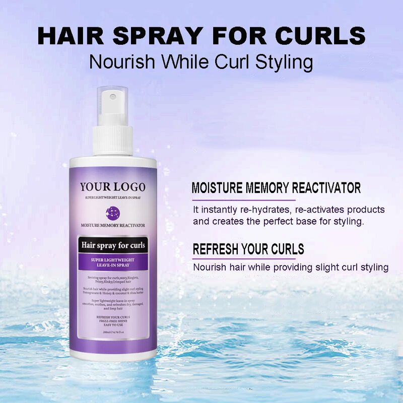 Hair Curls Care Spray Manufacturer - Create Own Logo Hydrating Nourish Repair Styling All Curly